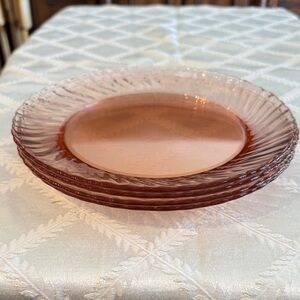Chic Vintage Arcotoc “Rosaline” Pink Dinner Plates Set
